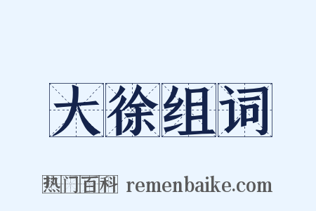 大徐组词是什么意思的图片